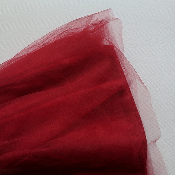 heirlooms by Polly Flinders fancy red tulle holiday dress 3T toddler girls - Picture 3 of 12